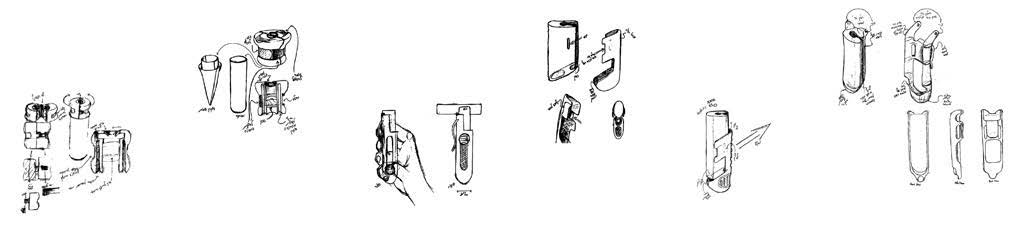 Original drawing sequence exploring Cut & Run enclosure and hinge concepts